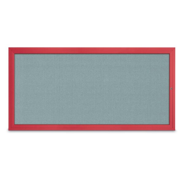 Slim Enclosed Corkboard, 24"x36", Bronze Alum Frame/Buff